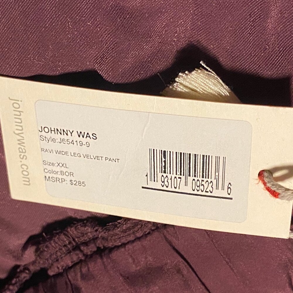 Johnny Was Ravi Wide Leg Velvet Pant XXL - Picture 14 of 14